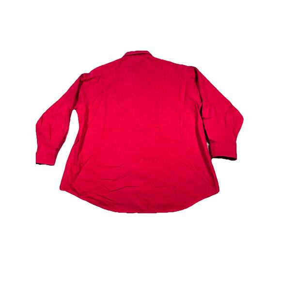 Vintage St Johns Bay Shirt Mens X-Large Red Chamois Cloth Button Up Made USA 90s - Picture 5 of 11